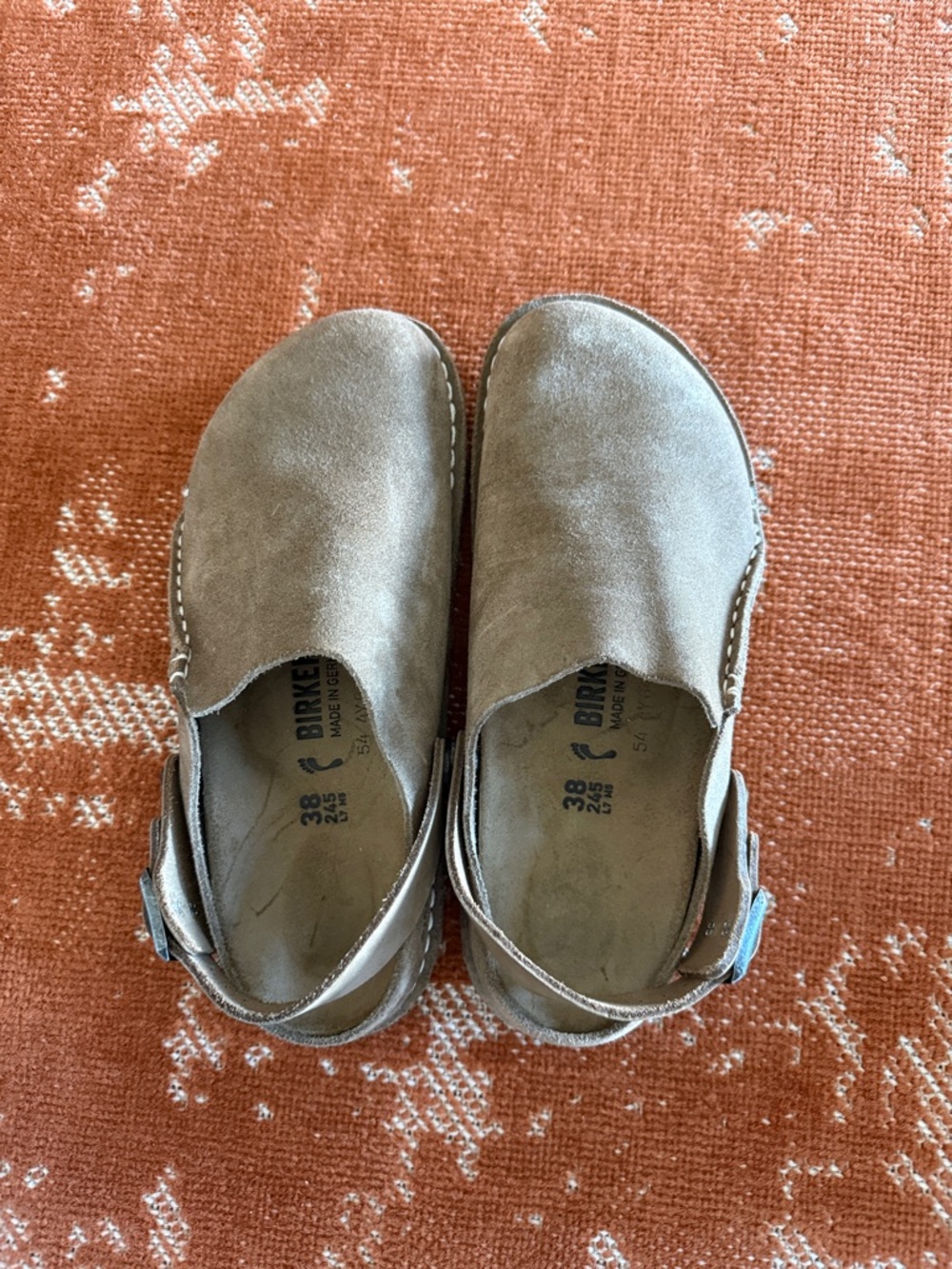 Birkenstock Lutry Suede Clog in Taupe - Picture 2 of 3
